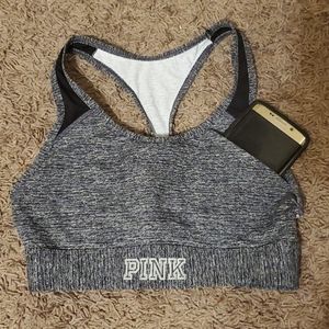Pink pocket sports bra
